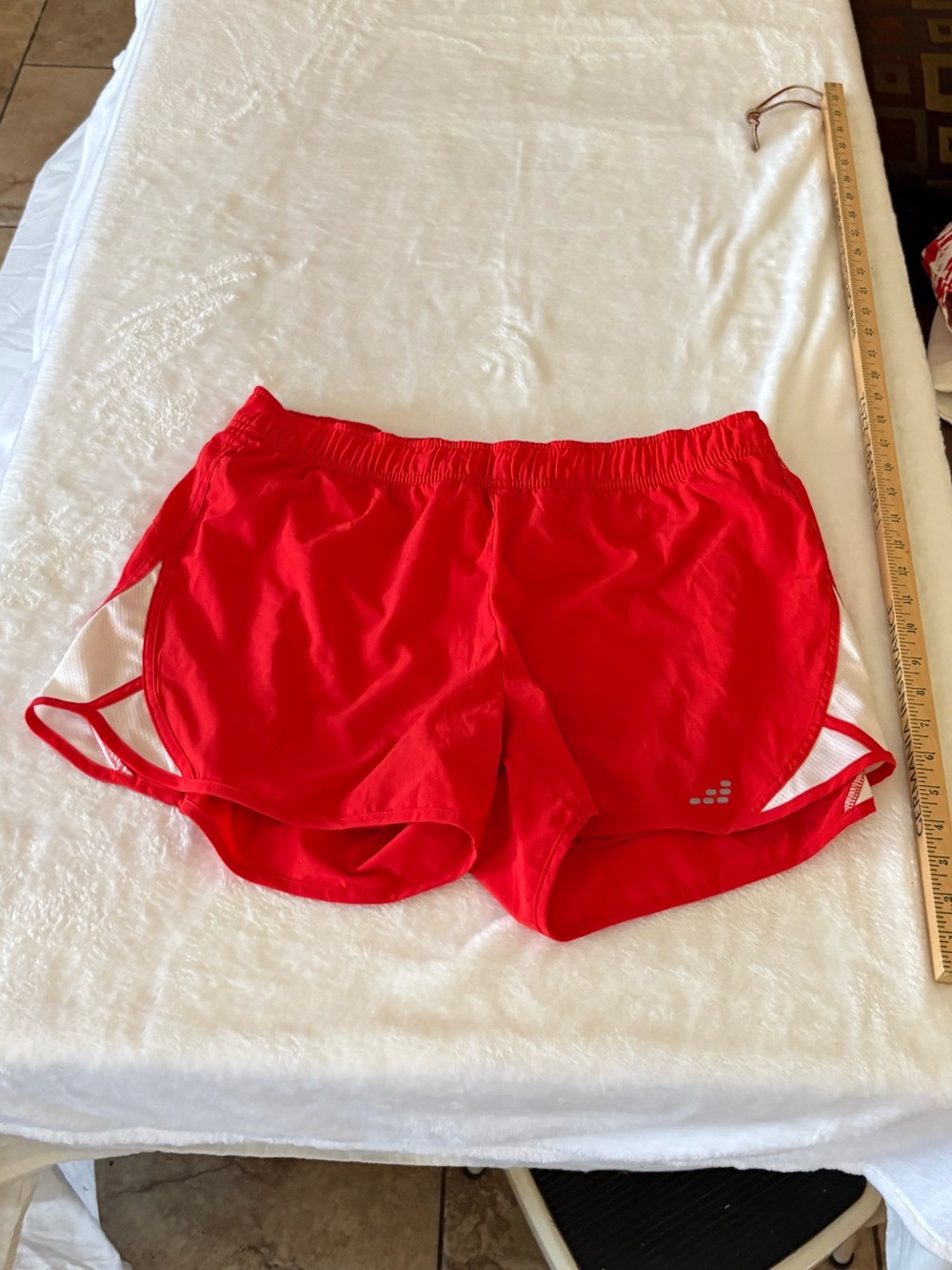 bcg Red Women's Athletic Running Shorts - Picture 2 of 4